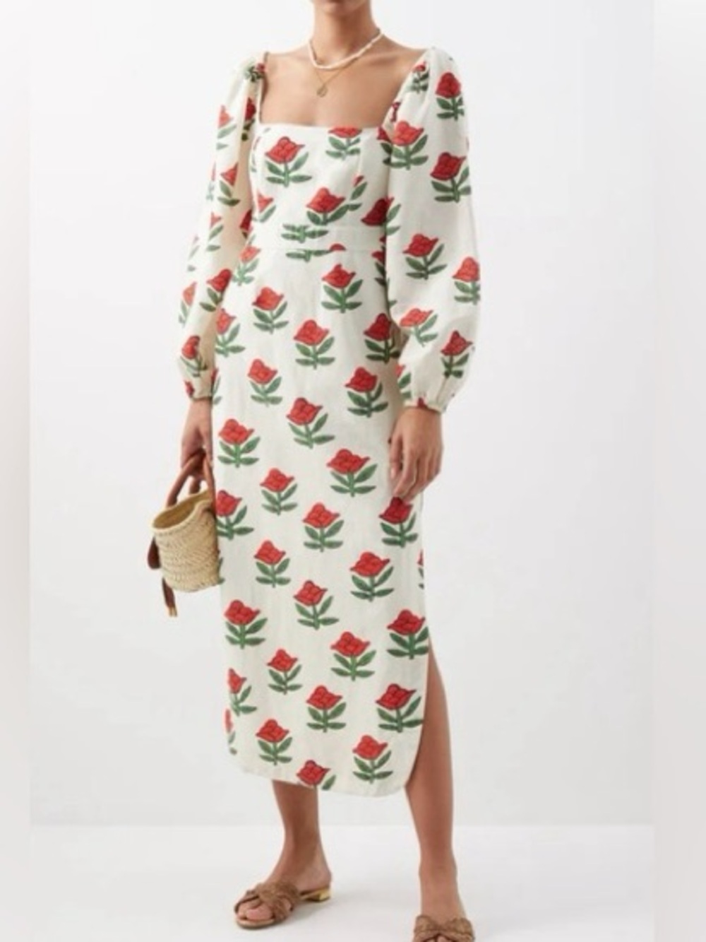 Rhode Lottie Dress in Scarlet Begonia